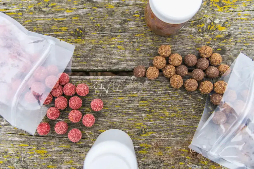 A soft chew treat placed on a wooden table next to a dog&#x27;s paw